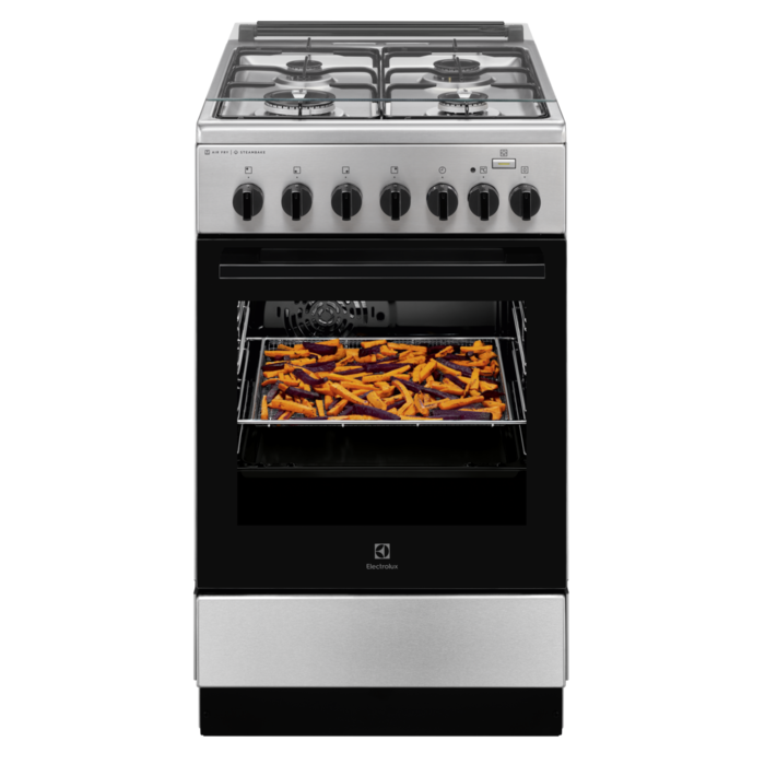 Electrolux Aragaz mixt SteamBake AirFry 50 cm inox LKK560000X