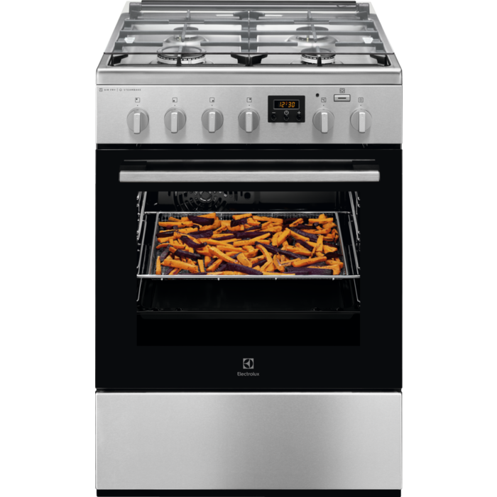 Electrolux Aragaz mixt SteamBake AirFry 60 cm inox antiamprentă LKK660200X