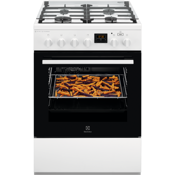 Electrolux Aragaz mixt SteamBake AirFry 60 cm alb LKK660200W
