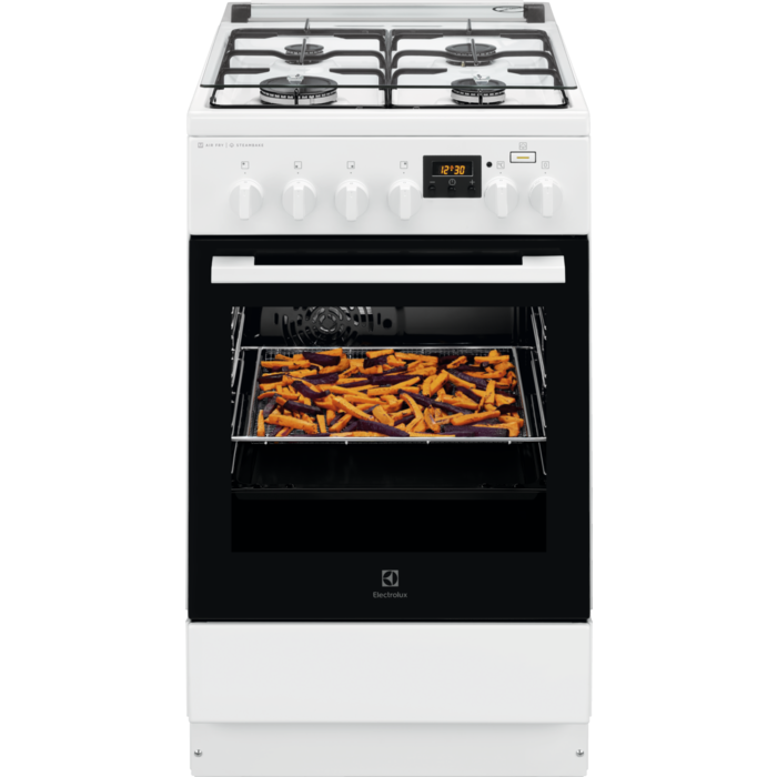 Electrolux Aragaz mixt SteamBake AirFry 50 cm alb LKK560205W