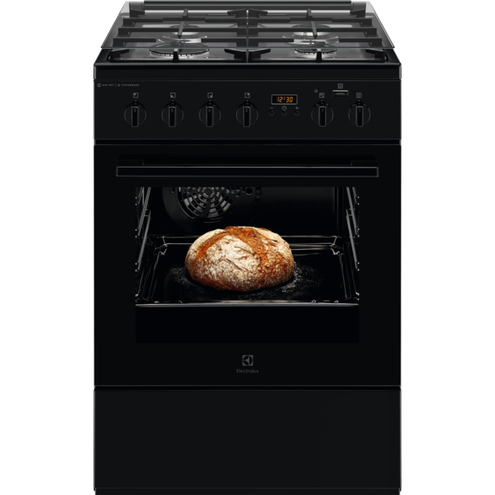 Electrolux Aragaz mixt SteamBake AirFry 60 cm negru LKK660200K