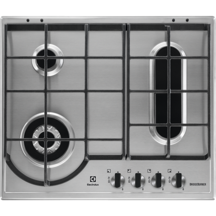 Electrolux Plită gaz Bridge burner 60 cm Stainless steel with easy clean coating EGH6349BOX