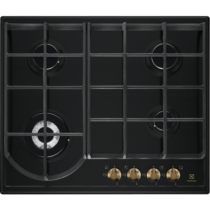 Electrolux Plită gaz Rococo 60 cm negru mat EGH6343ROR