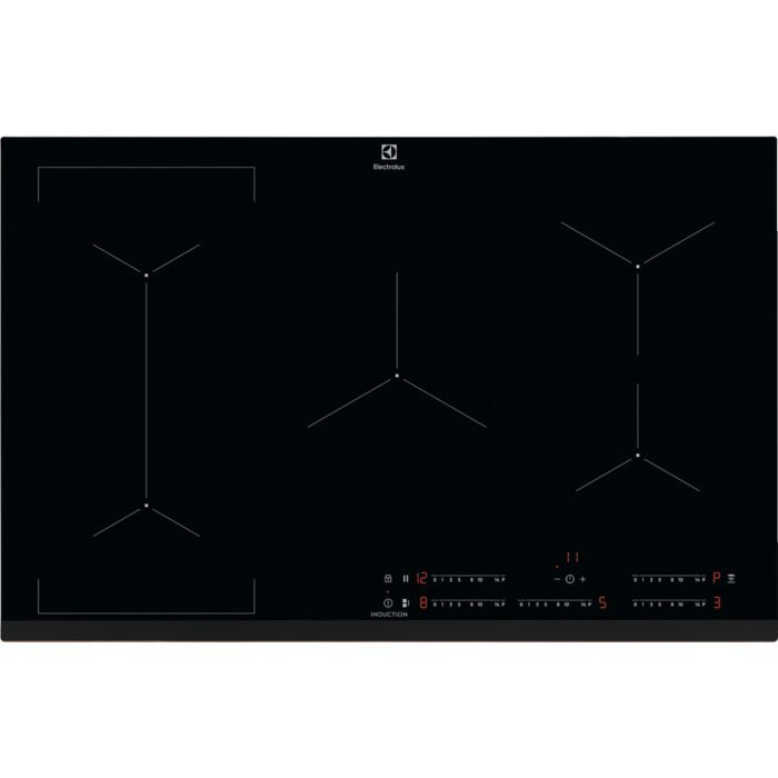 Electrolux Plită inducţie Bridge 80 cm negru EIV835