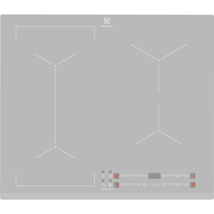 Electrolux Plită inducţie Bridge 60 cm argintiu EIV63440BS