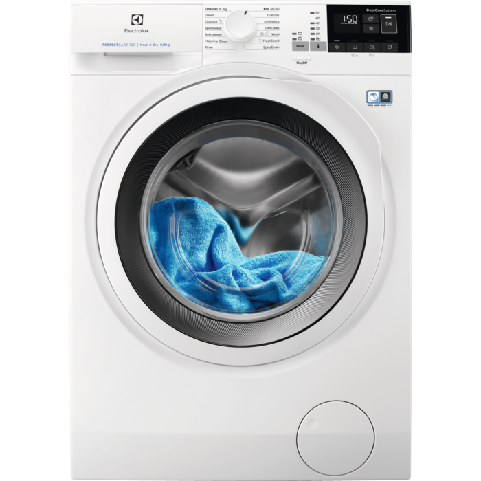 Electrolux Mașină de spălat cu uscător PerfectCare700 clasă D 8 kg EW7WP468W