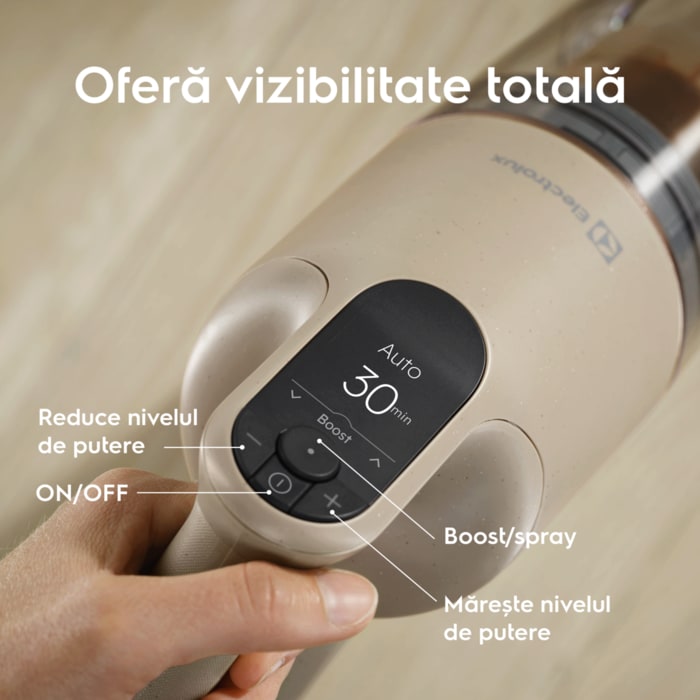 Oferă vizibilitate totală      Reduce nivelul de putere ON/OFF Boost/spray Mărește nivelul de putere