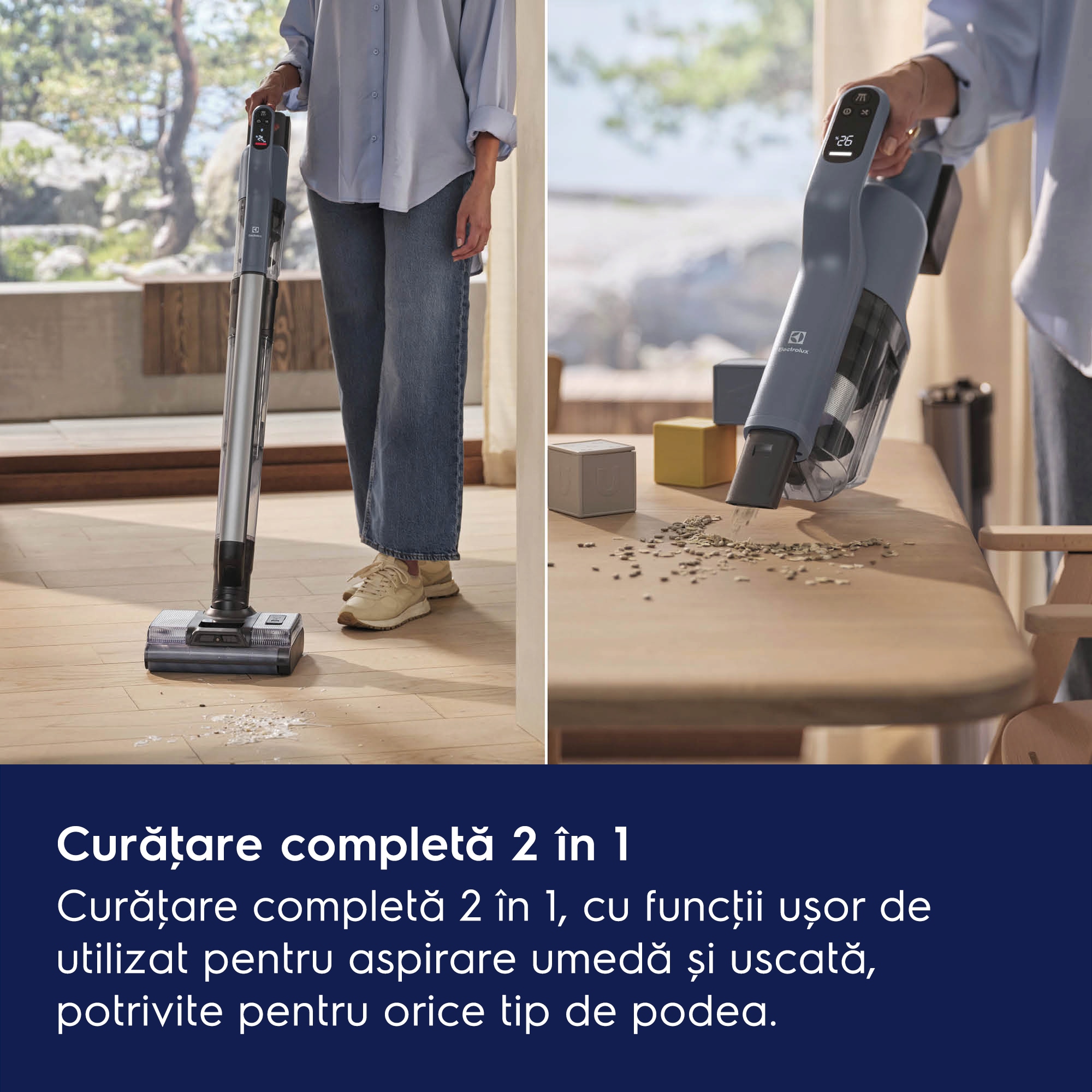 Electrolux - Aspiratoare verticale Wet & Dry - EW82U1DB