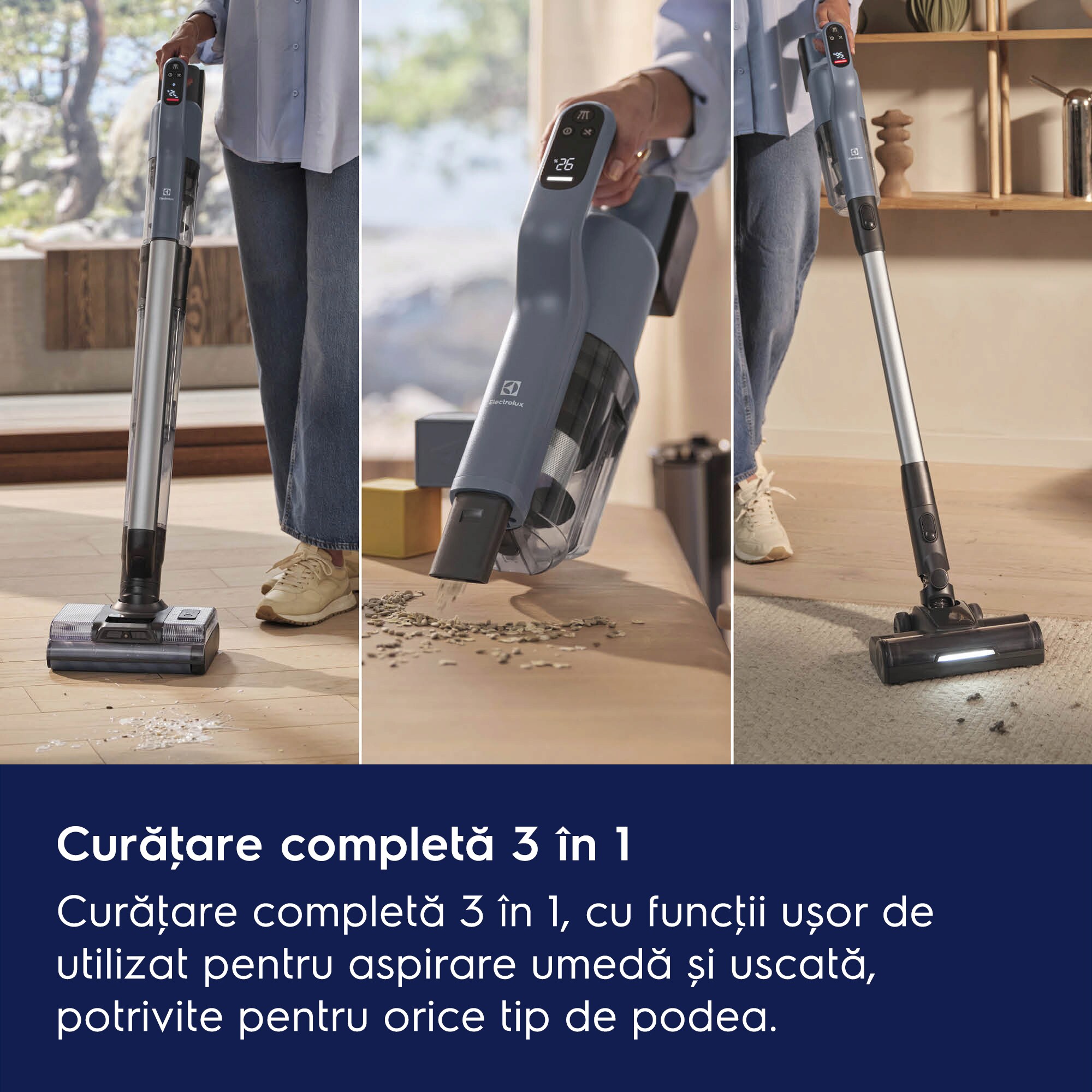 Electrolux - Aspiratoare verticale Wet & Dry - EW82U2DB