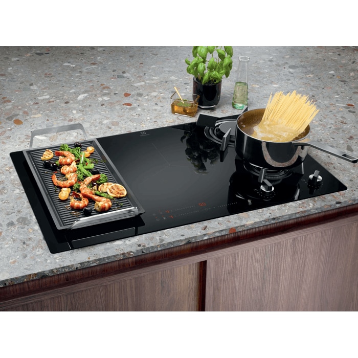 Plită mixtă inducţie/gaz 90 cm Negru KDI951723K Plită mixtă