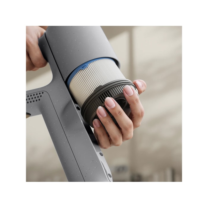 Reusable, washable post-motor filter that enhances filtration performance and releases clean air into your home.