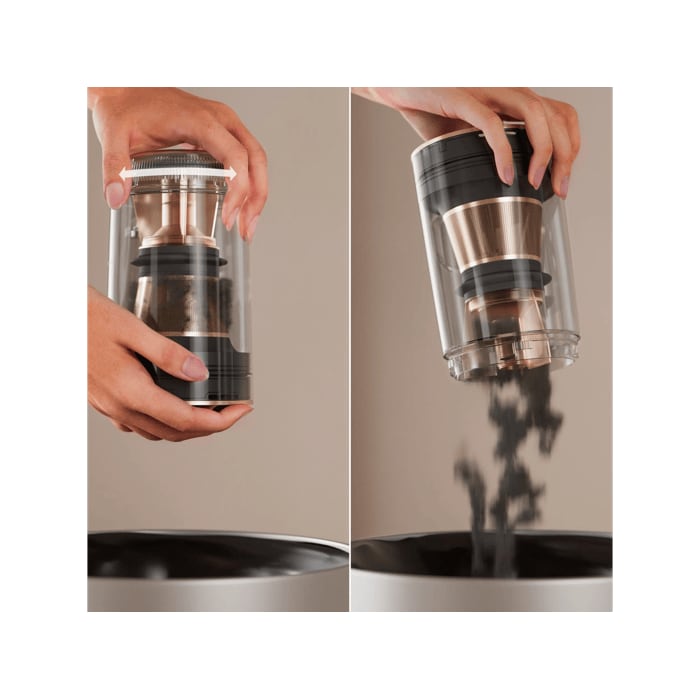 Quick and easy dust disposal – just press, empty, and go