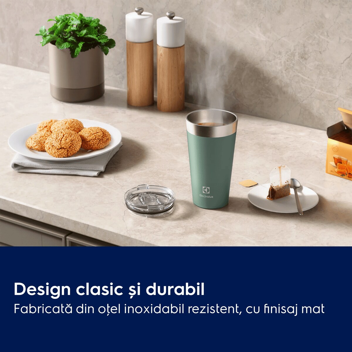 Design clasic și durabil Fabricată din oţel inoxidabil rezistent, cu finisaj mat