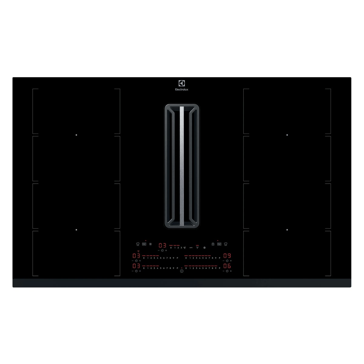 Plita cu hota integrata 83 cm neagra - KCC85450 | Electrolux