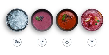 programe speciale blender pentru zdrobire gheata, supa, smoothie, bauturi