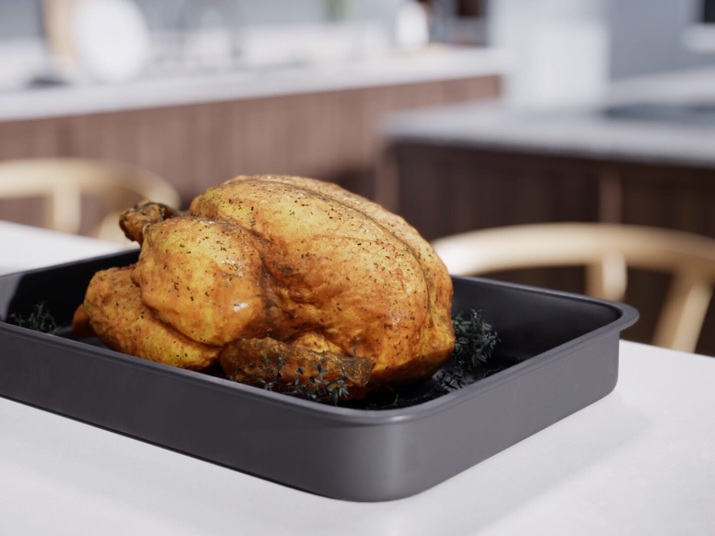 chicken in oven tray