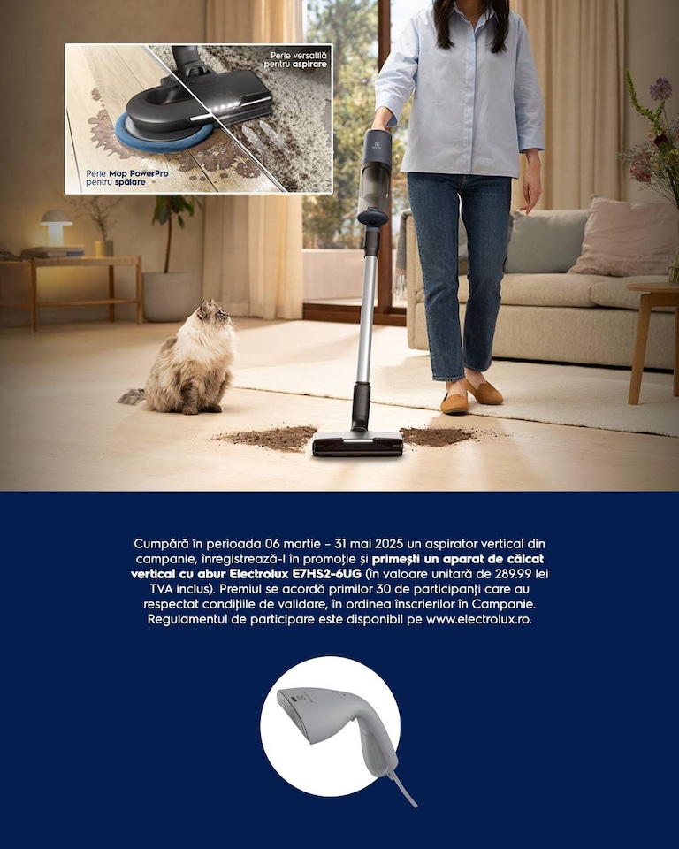 Cumpără un aspirator vertical și poţi câștiga un premiu la fel de ușor!